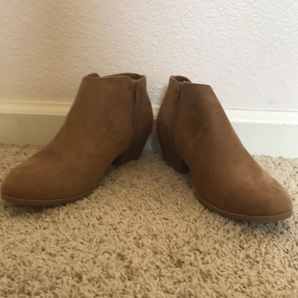 Tan ankle boots